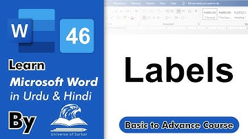 How to Create Labels in MS Word | Microsoft Word in Hindi & Urdu