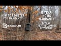 How To Register The Exodus Rival 5 Year Warranty