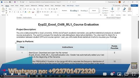 Exp22_Excel_Ch08_ML1_Course Evaluation/Excel_Ch08_ML1_Course Evaluation