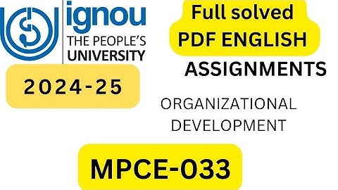 MPCE-033 SOLVED ASSIGNMENT 2024-25