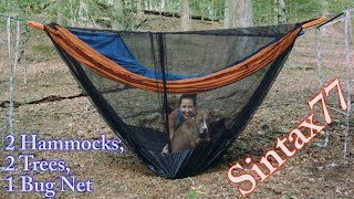 Checking out two bugnet options for double hammock camping - the
bird's nest, use with any hammocks, & dutch bugnet, cham...