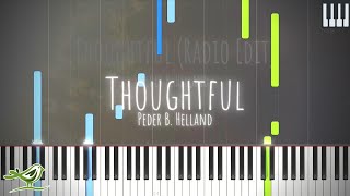 Peder B. Helland - Thoughtful (Radio Edit) | Synthesia Piano Tutorial