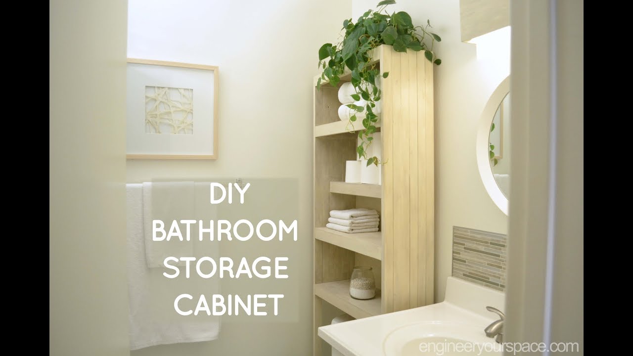 Diy Over The Toilet Storage Cabinet Youtube