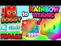 Doggy  rainbow titanic finale got a rainbow titanic pet simulator x roblox