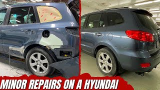 Minor #QuarterPanel repairs on a Hyundai! #dentrepair #autobody #collision #bodywork #bluecollar