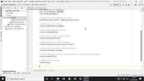 Rotate Transition using JavaFx  |  Animation in Java