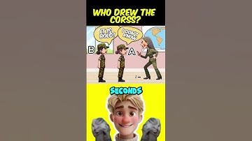 Who Drew The Cross❌? #riddles#quiz #riddle #riddlechallenge #quizzes #memes #funny #meme #animation