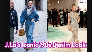 Jennifer Lopez brought the '90s back on Wednesday when she nipped out for