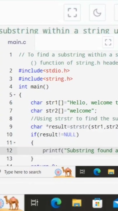 Find substring within a string using strstr() function in C Programming ...