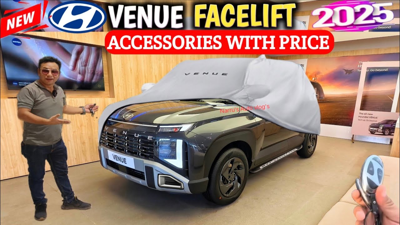 NEW VENUE FACELIFT ACCESSORIES WITH PRICE EXPLAINED✅ MODIFIED VENUE FACELIFT 2025 @NarrusAutovlogs  