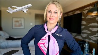 The Real Life Of A Flight Attendant! Red Eye Flights + Fatigue
