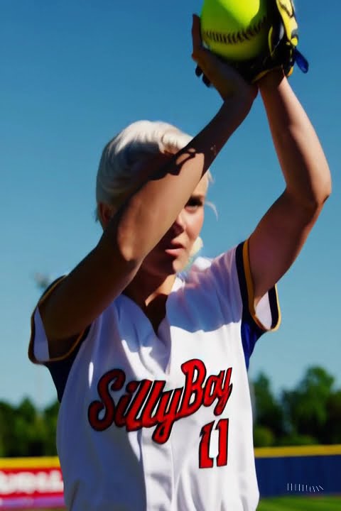 💥 Platinum Blonde AI Epic Softball Leap! Team SillyBoy’s Game-Changing Moment 🥎🔥#blonde #softball