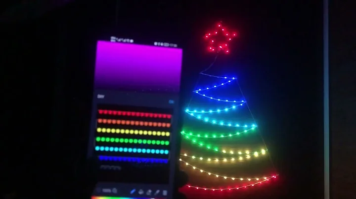 DIY Mode App Control Wall Hanging Christmas Tree Programmable Digital Pixel RGB LED #HelloFairyAPP