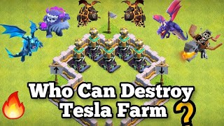 Tesla Farm Vs Heavy Hitters. Of Clans Clashood