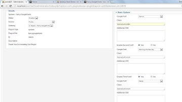 Fancy Google Fonts Joomla Plugin