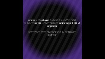 #10 Permutations and Combinations Part IIIFinding sum of n digit number