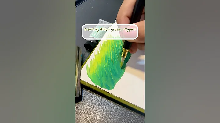 Learn how to paint Ghibli grass #arttutorial #studioghibli #ghibli #gouache #painting #drawing #art