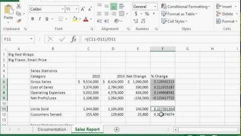 12 Format Percentages in Excel - CIS 101