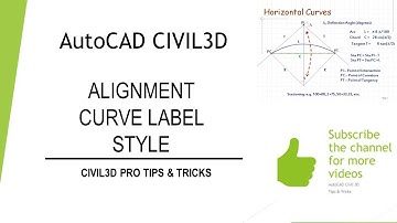 Civil 3D - Alignment Curve Label Style in Plan in Autodesk AutoCAD Civil3D