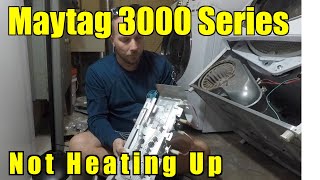 Maytag 3000 Series Dryer Repair!  Heating Element Bad Dryer Not Heating Up!