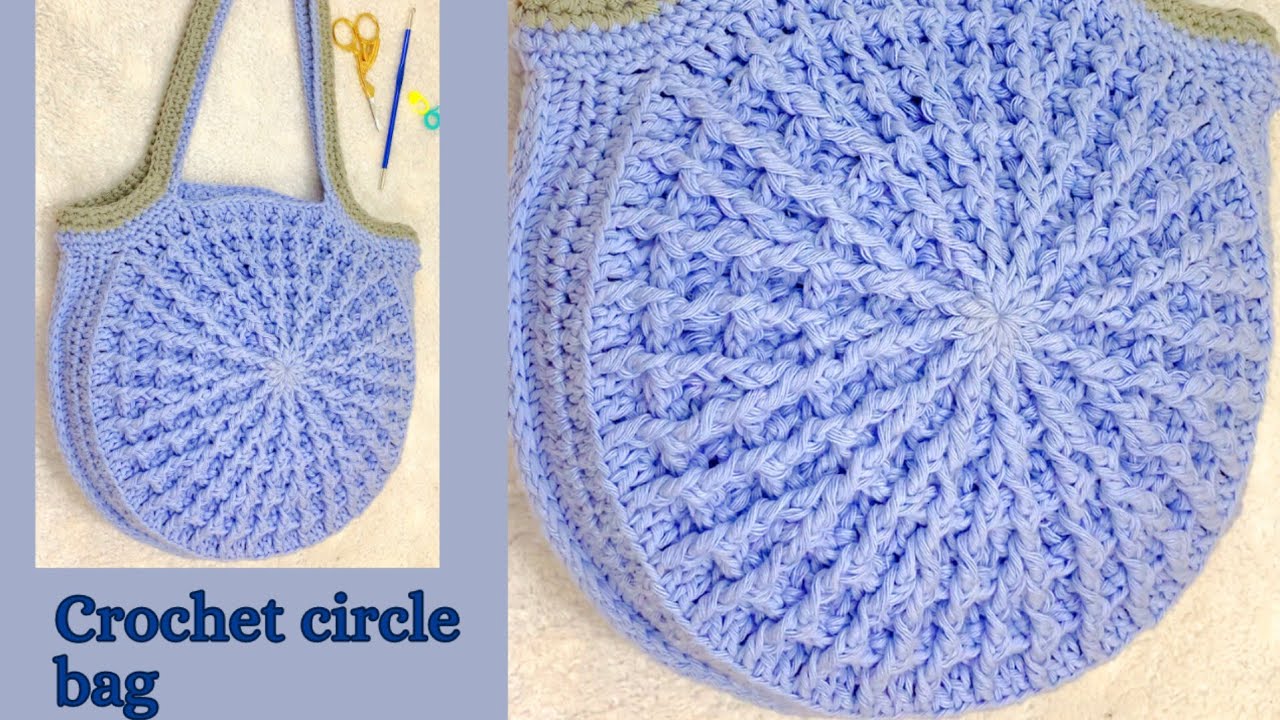 Crochet circle bag | Easy crochet round bag - YouTube