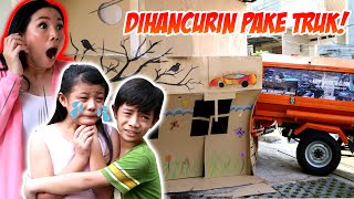 GILA!!! HANCURIN RUMAH KARDUS PAKE MOBIL TRUK ! Vlog Lucu | CnX Adventurers