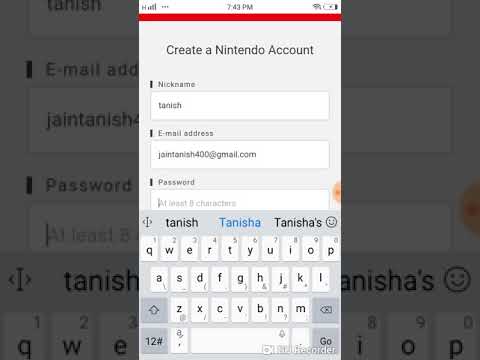 How to create a Nintendo switch account