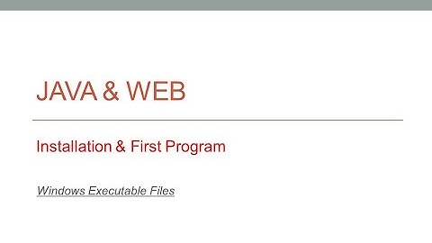 To Create And Run Executable Files In Windows