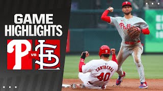 Phillies vs. Cardinals Game Highlights (4/10/24) | MLB Highlights