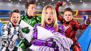 LAST TO LEAVE THE TRAMPOLINE PARK WINS $10,000! | Ninja Kidz TV