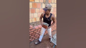 The process of laying bricks to make a wall #shorts