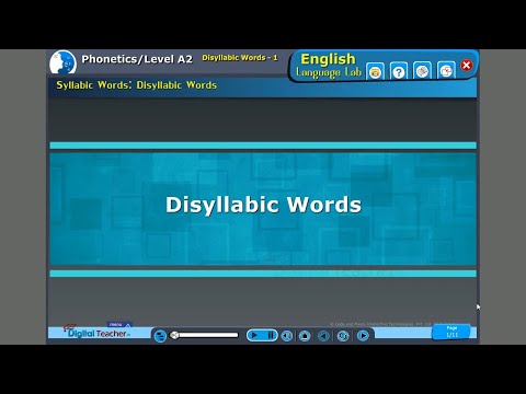 Disyllabic words, Phonetics - English language lab