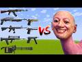 Which TaCZ Gun Is the Strongest against HUMAN HEAD SEA MONSTER in Minecraft?