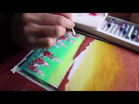 Video Vẽ tranh về mùa xuân đơn giản và dễ dàng với màu sáp... - youtube