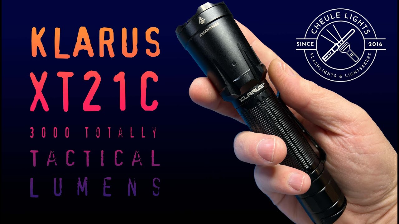 Klarus XT21C - Totally Tactical Flashlight! - YouTube