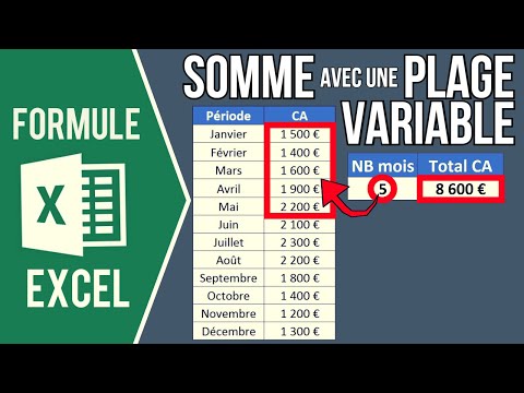 EXCEL - FAIRE UNE SOMME À PARTIR D'UNE PLAGE DE CELLULES VARIABLE (Formules SOMME + DECALER)