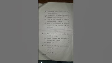 Computer programming and thermodynamics question paper 2023 , Bsc 3rd Sem [2nd year]