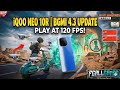 iQOO Neo 10R | Bgmi 4.3 Update 120 fps test #shortslive #shortsfeed #bgmilive #bgminewupdate