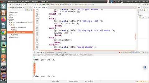 Singly Linked List(Menu driven program for List creation)(part-2 Execution)