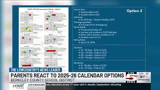 Video Berkeley Co. School Parents Give First Reactions To 2025-2026 Calendar Options