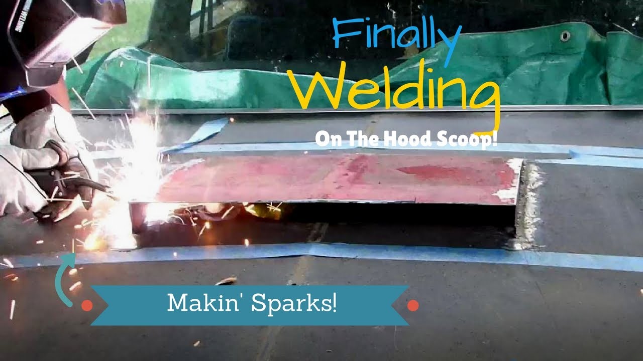 Welding on Hood scoop with Harbor Freight welder YouTube