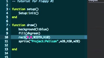 Codea Tutorials #012--Flappy Pelican in Lua, iPad Programming (Part 1)