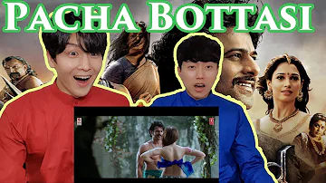 Korean Reaction to Bahubali(Telugu) | Pacha Bottasi |  Prabhas, Rana, Anushka, Tamannaah  Bahubali