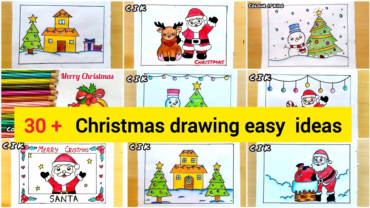 Christmas drawing ideas Christmas drawing for kids Christmas tree