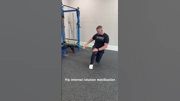Banded hip internal rotation mobilization