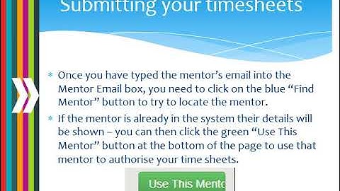 7   Submitting your timesheets