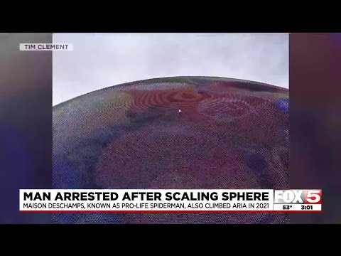 Man climbs to top of Sphere in Las Vegas