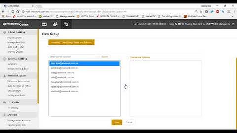[SECUMAIL][Admin] Thêm, sửa, xóa nhóm mail