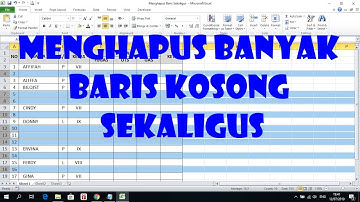 Cara Menghapus Banyak Baris Kosong Sekaligus Pada Tabel Excel