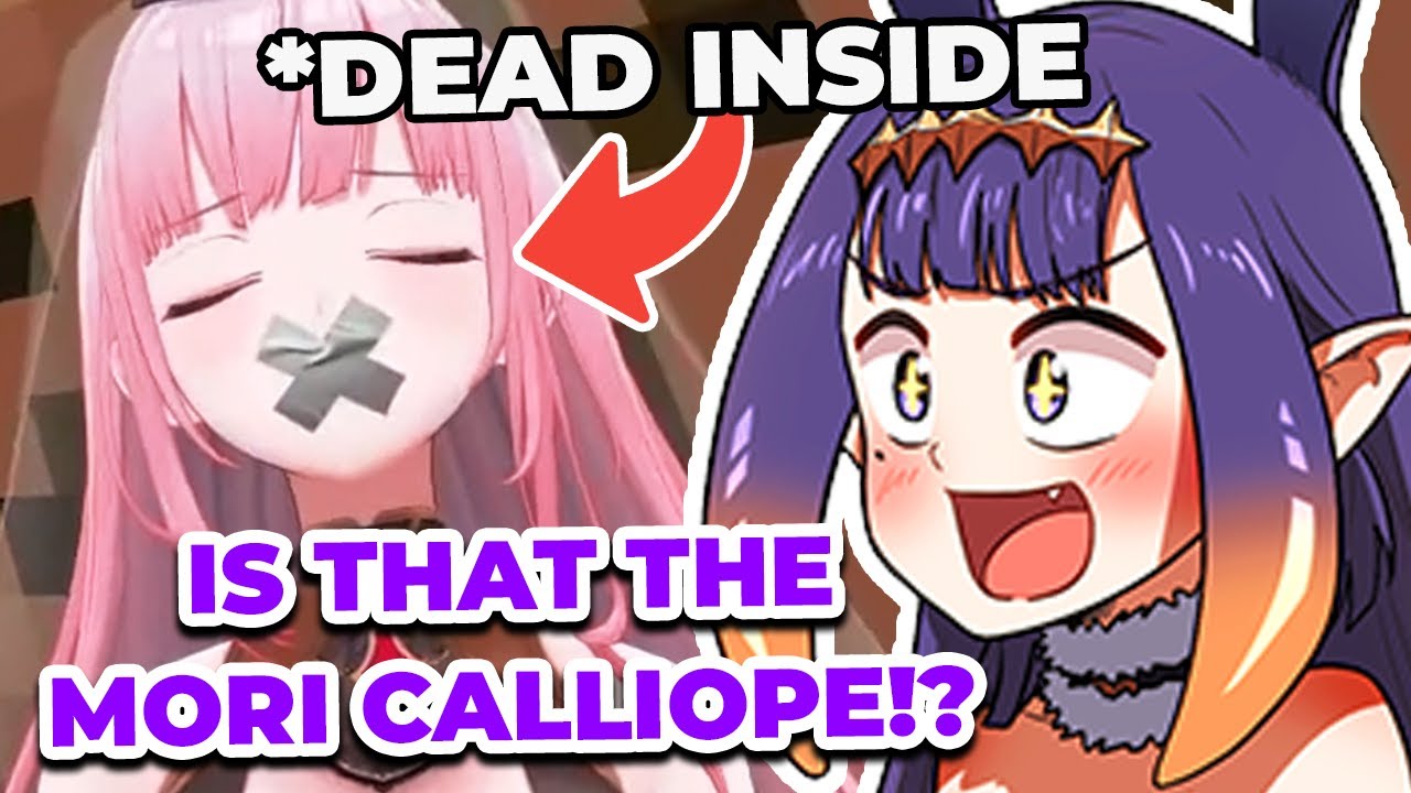 Ina Reaction To Meeting The REAL Mori Calliope In Hololive Minecraft Server [ Hololive EN ]